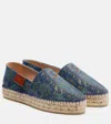 Etro Printed Canvas Espadrilles In Blue