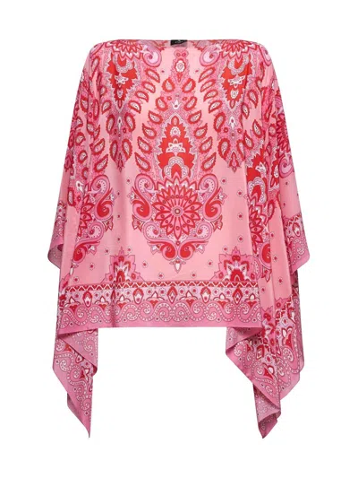 ETRO SILK CREPE DE CHINE CAPE TOP