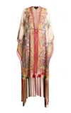 Etro Printed Cape-sleeve Cover-up In Multi