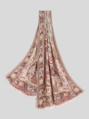 Etro Paisley-print Frayed-edge Cashmere-blend Scarf In White