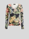 ETRO PRINTED CASHMERE AND SILK SWEATER