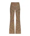 Etro Printed Chenille Trousers In Brown