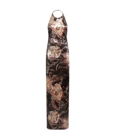 ETRO ETRO FLORAL FOLIAGE PRINTED CHENILLE DRESS