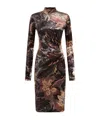 Etro Printed Chenille Midi Dress In Black
