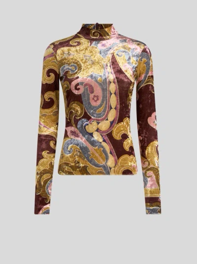 ETRO PRINTED CHENILLE TOP