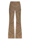 Etro Printed Chenille Trousers In Multi