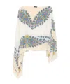Etro Paisley-print Silk Asymmetric Poncho In Multicolor