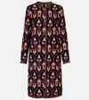 Etro Jacquard Jacket Contrast Trim Geometric Motif In Multi