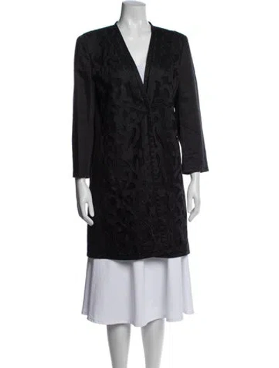 Pre-owned Etro Printed Coat In Black