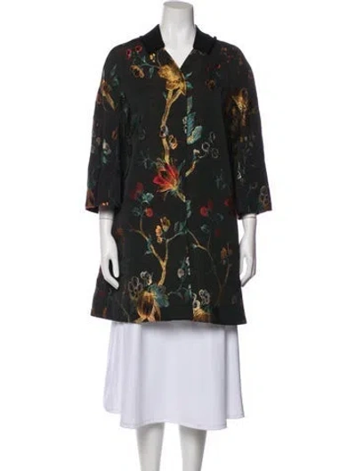 Pre-owned Etro Printed Coat In Green