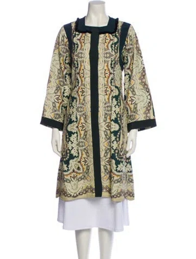 Pre-owned Etro Printed Coat In Neutral