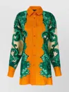 Etro Printed Collared Shirt With Cuffed Long Sleeves