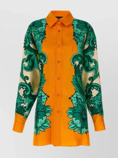 ETRO PRINTED COLLARED SHIRT WITH CUFFED LONG SLEEVES