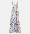 Etro Printed Cotton And Silk Maxi Dress In Multicoloured