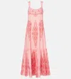 Etro Womens Pink Paisley-pattern Sleeveless Cotton-silk Woven Midi Dress In Multicoloured