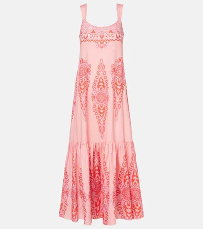 ETRO PRINTED COTTON AND SILK MAXI DRESS