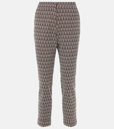 Etro Printed Cotton-blend Cropped Pants In Multicoloured