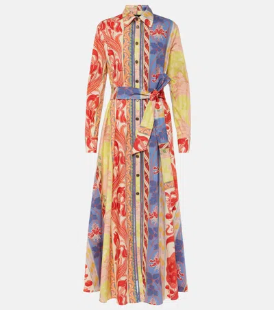 Etro Printed Cotton-blend Shirt Dress In Multi