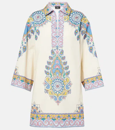 Etro Printed Cotton-blend Tunic In Multicoloured