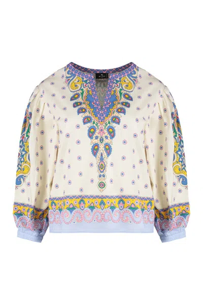 ETRO ETRO PRINTED COTTON BLOUSE