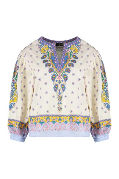 ETRO ETRO PRINTED COTTON BLOUSE