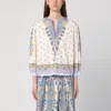 Etro Printed Cotton Blouse With Balloon Sleeves