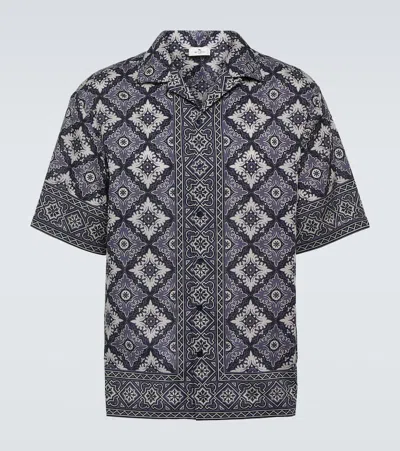 Etro Floral Bowling Shirt In Blue