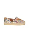 Etro Paisley Cotton Espadrilles Round Toe Sole In Multi