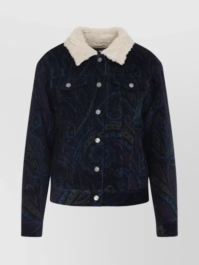 ETRO PRINTED COTTON FITTED JACKET