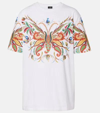 Etro Printed Cotton Jersey T-shirt In Multi