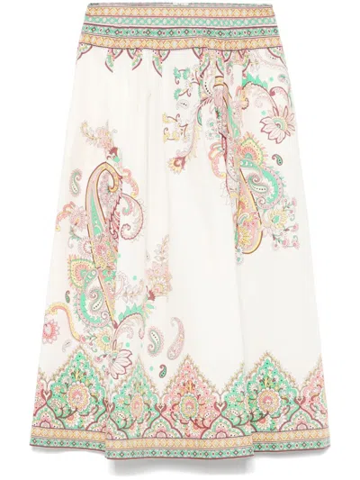 Etro Midirock Mit Print In Nude
