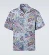 Etro Printed Cotton Poplin Bowling Shirt In Multi