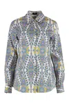 Etro Medallion And Paisley Print Long-sleeved Shirt In Multi
