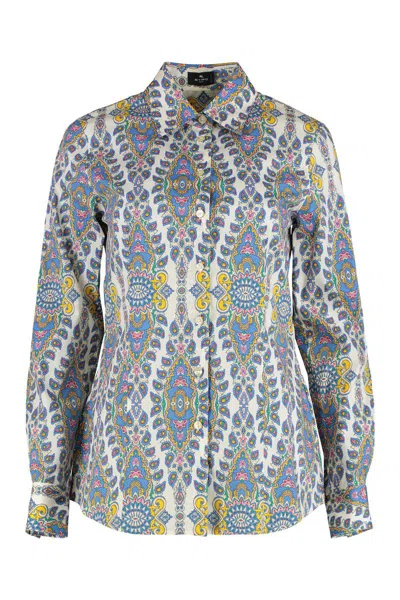 ETRO ETRO PRINTED COTTON POPLIN SHIRT