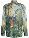 Etro Printed Cotton Shirt In Green