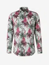 Etro Floral Print Cotton Poplin Shirt In Multicolor