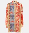 Etro Wallpaper Cotton Voile Long-sleeve Shirt In Multicolor
