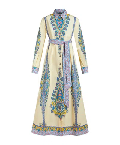 ETRO ETRO PAISLEY PRINTED A-LINE MIDI SHIRT DRESS