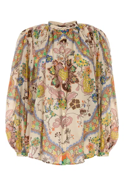 Etro Printed Cotton Shirt In Multicolor