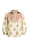 Etro Printed Cotton Top In Multi