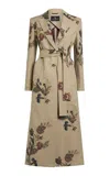 Etro Printed Cotton Trench Coat In Multi