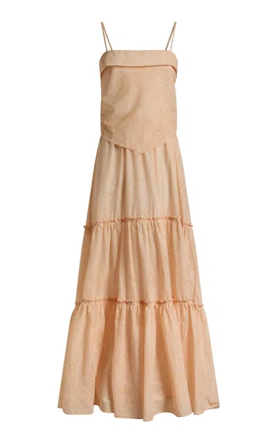 Etro Printed Cotton-silk Maxi Dress In Brown