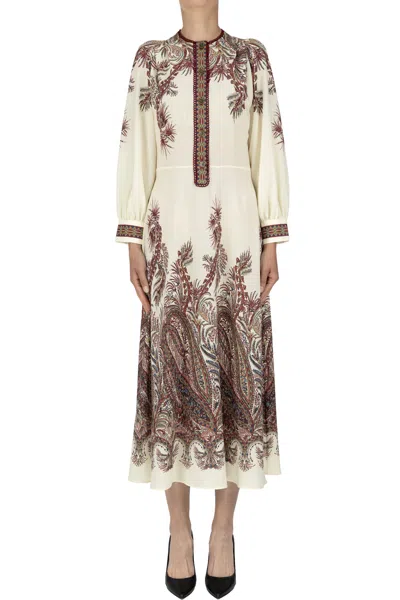 Etro Printed Crepè Dress In Multi
