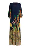 Etro Printed Crepe Maxi Dress In Multi