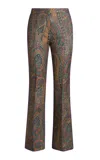 Etro Printed Crepe Straight-leg Pants In Multi