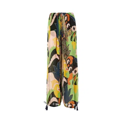 Etro Printed Crepon Harem Pants In Multi