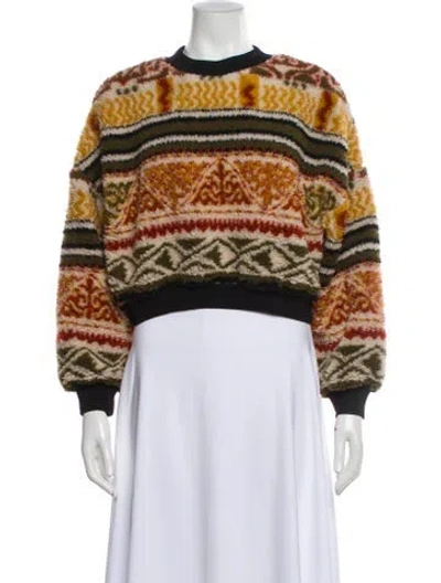 Pre-owned Etro Printed Crew Neck Sweater In Neutral