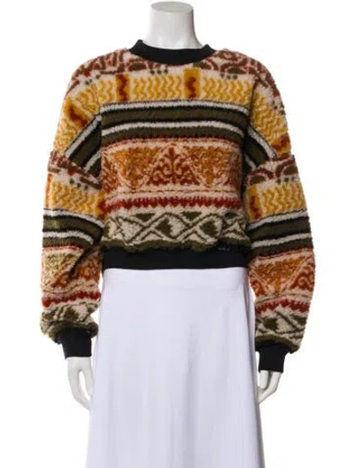 Pre-owned Etro Printed Crew Neck Sweater In Neutral