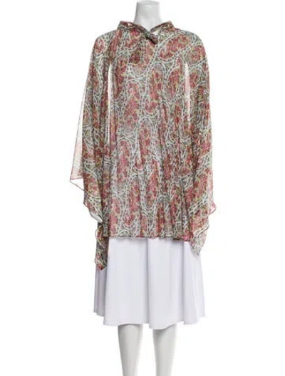 Pre-owned Etro Printed Crew Neck Sweater In Pink