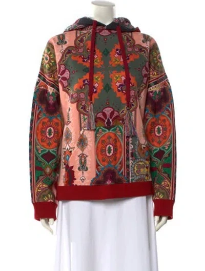 Pre-owned Etro Printed Crew Neck Sweater In Pink